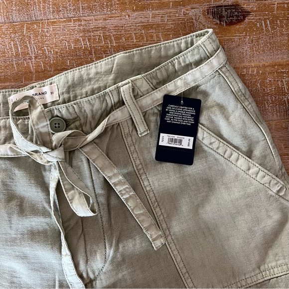 NWT Lucky Brand Mid Rise Utility Straight Leg Green Pants Size 12 Size 31 - Picture 10 of 13